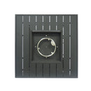 Stylish Square Iron Fire Pit With Tank Space, 50, 000 Btu - Black