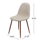 Elegant Dining Chair Set With Fabric
