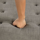 Convertible Folding Sofa Bed Ottoman With Memory Mattress And Tufted Design