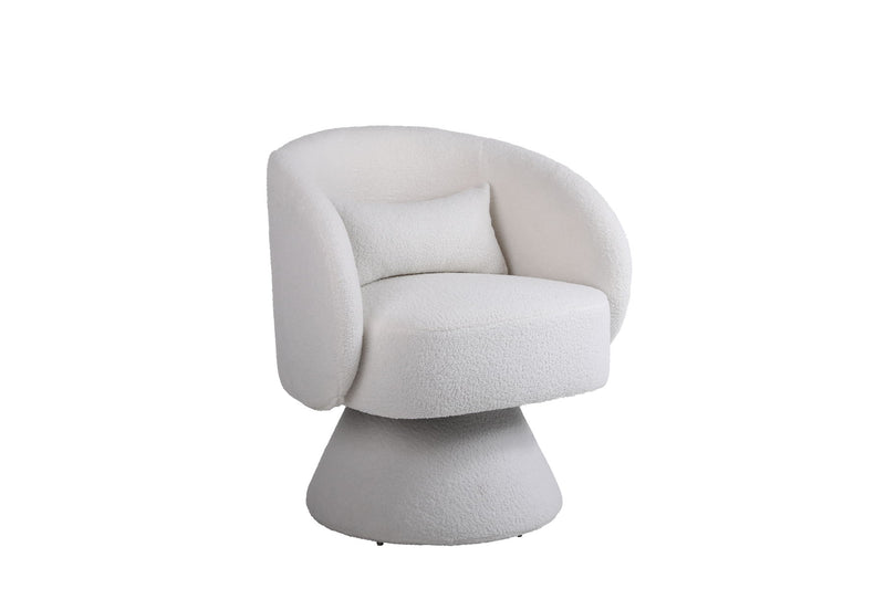 Swivel Accent Chair, Armchair Round Barrel Chair In Fabric For Living Room Bedroom