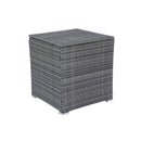8 Piece Patio Sectional Wicker Rattan Outdoor Furniture Sof Set With One Storage Box Under Seat And Cushion Box - Gray / Black