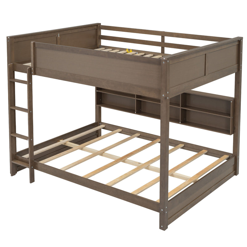 Bunk Bed With Storage Cabinets And USB Ports