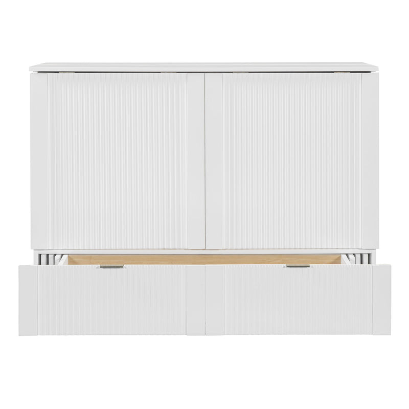 Murphy Bed With Drawer And A Set Of Sockets & USB Ports, Pulley Structure Design