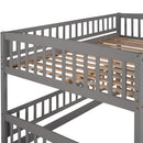 Low Bunk Bed With Slide, Fence And Ladder