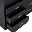 Modern Drawer Dresser For Bedroom, Ample Storage Wide Chest Of Drawers