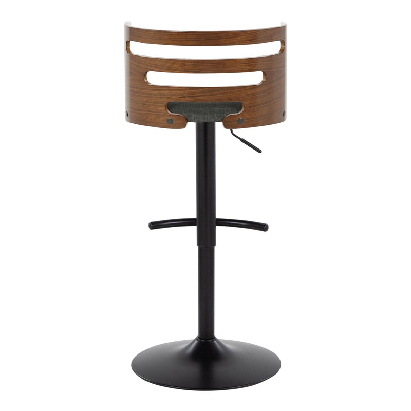 Cosi - Mid Century Modern Adjustable Barstool With Swivel With Rounded T Footrest (Set of 2)