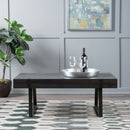 Abitha - Coffee Table With Industrial Powder Coated Metal Legs