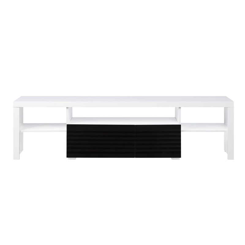 Buck II - High Gloss TV Stand - White / Black