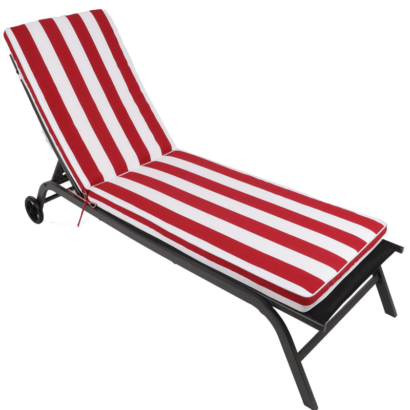 2 Pieces Set Outdoor Lounge Chair Cushion Replacement Patio Furniture Seat
