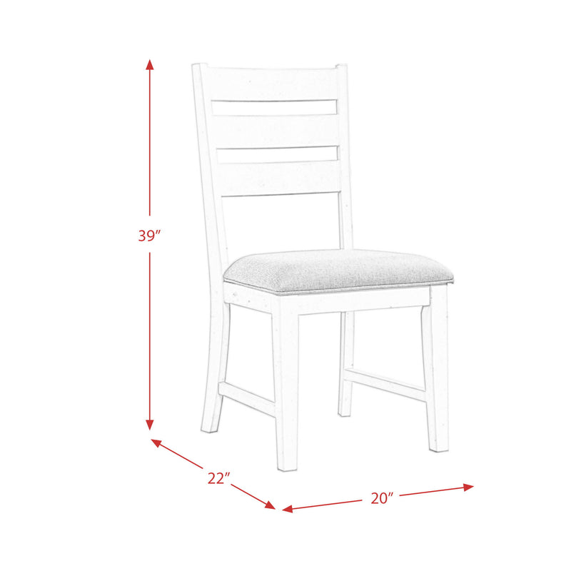 Park Creek - Ladder Back Side Chair (Set of 2) - Cottage White Finish