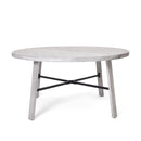 6 Person Outdoor Wooden Dining Set With Umbrella Hole And Removable Cushions For Patio - Gray