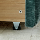 Modern Platform Bed Frame With Thick Chenille Fabric