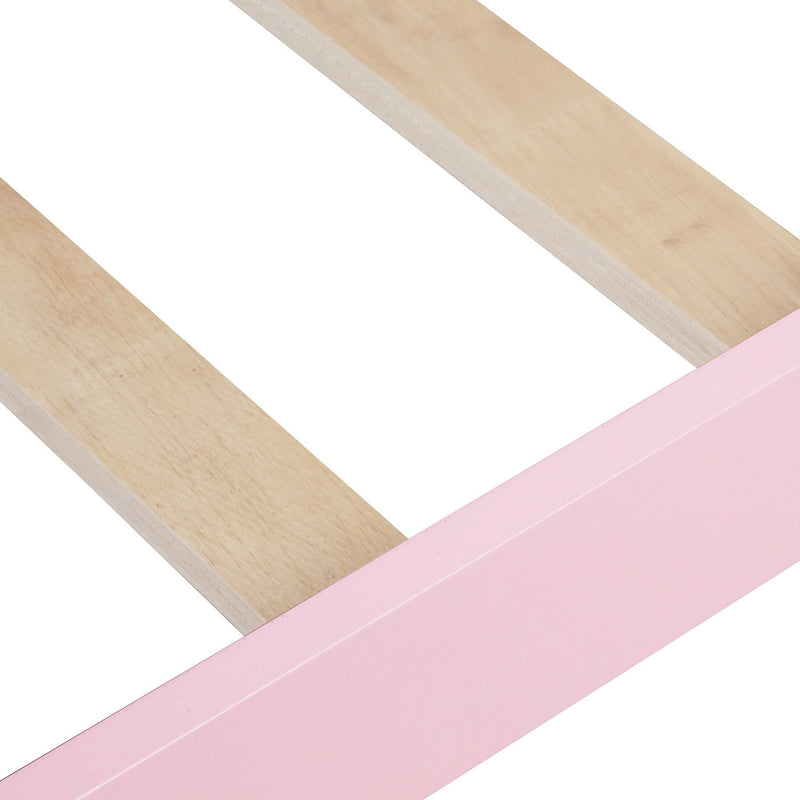 Platform Bed With Slat Support And Headboard And Footboard