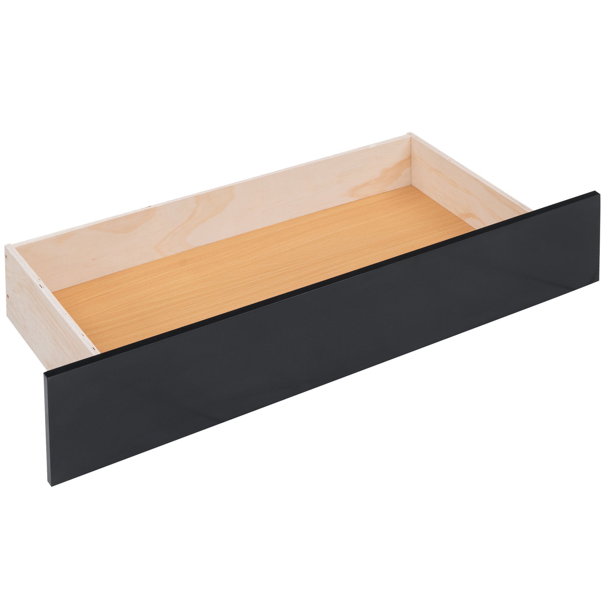 Queen Size Wood Storage Platform Bed with LED and 4 Drawers, Black - Atlantic Fine Furniture Melbourne FL