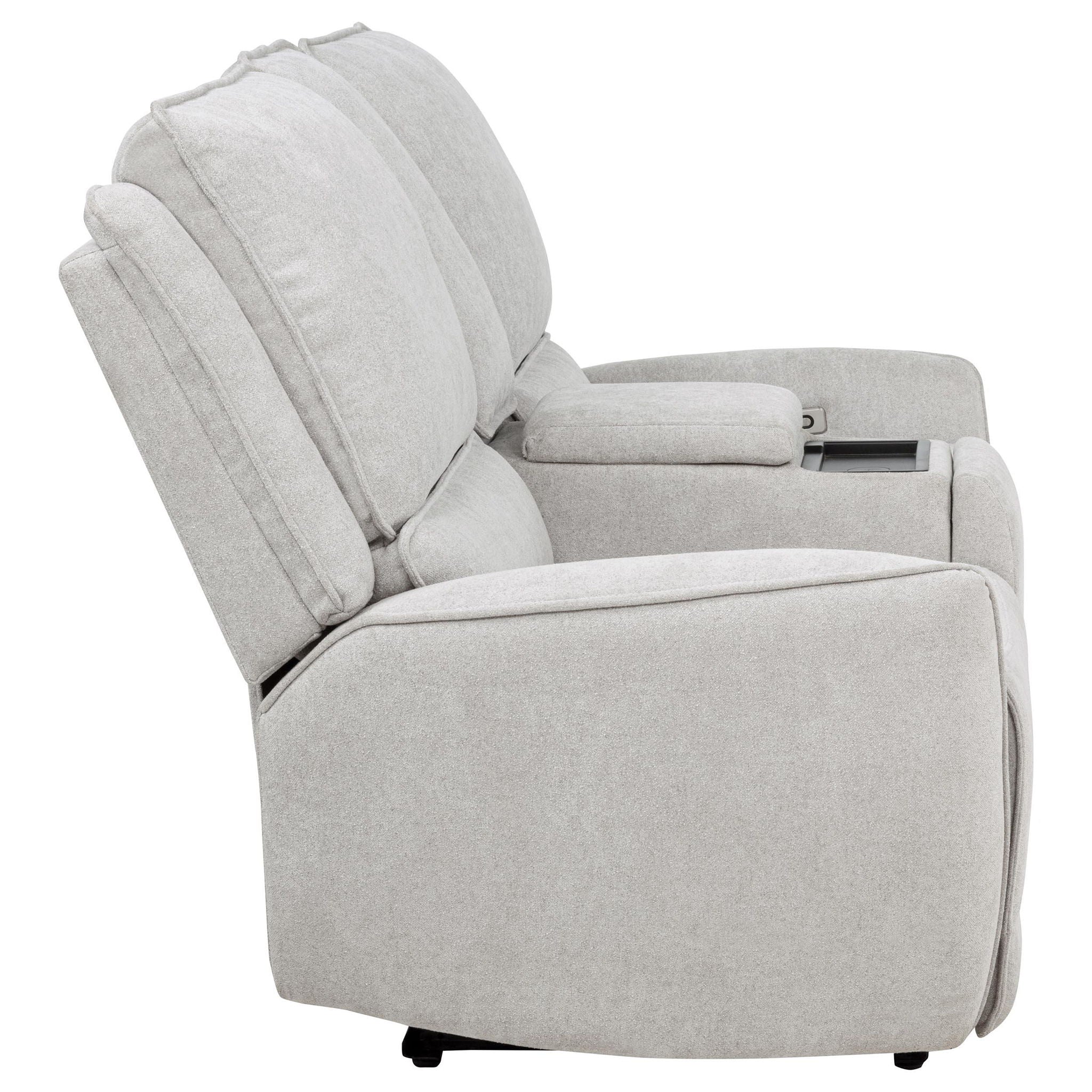 Sylmar Chenille Upholstered Power Reclining Loveseat Dove Grey