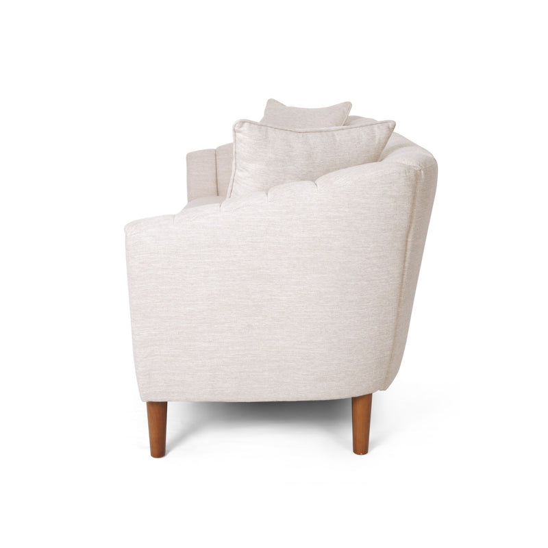 Contemporary 3 Seater Sofa With Plush Accents