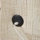 Chenille 2 Seater Sofa With LED Light, USB Charging Port, And Storage Bag