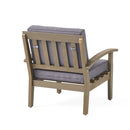 Peyton Club Chair Outdoor Seating Dark Gray Acacia Wood 32.25 X 28.00 X 31.25"
