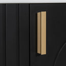 Classic Retro Bathroom Vanity With Sink, Door Shelf, Side Open Storage Frame