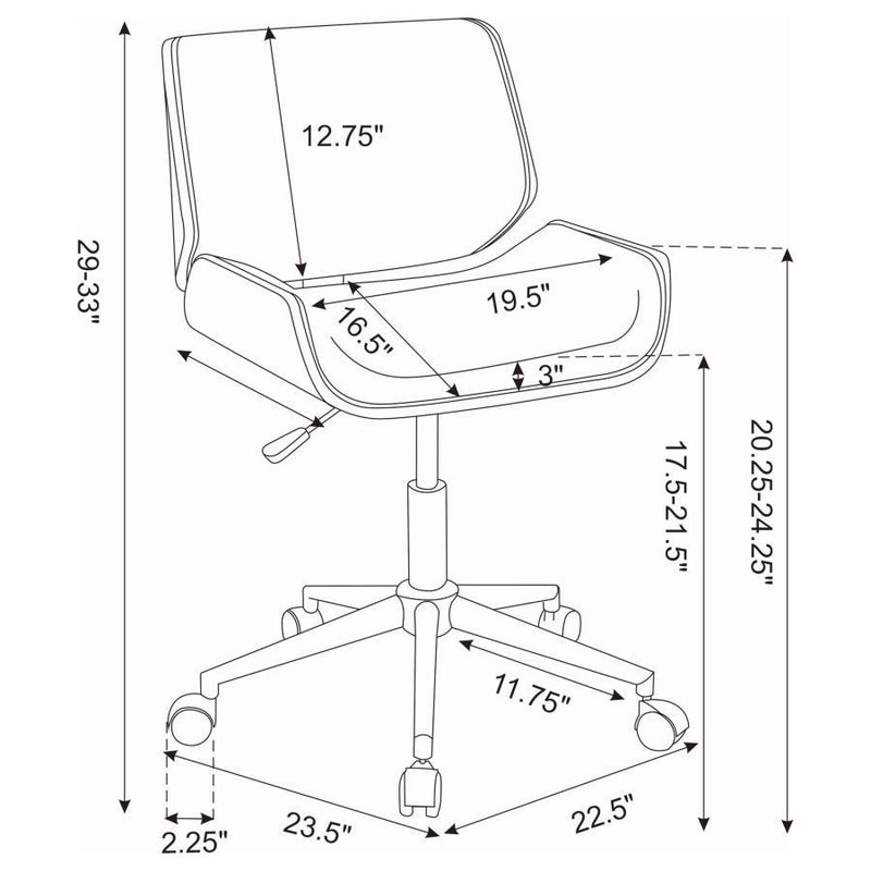 Addington - Upholstered Adjustable Office Desk Chair