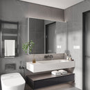 Aluminium Medicine Cabinet Mirror With LED Light And Defogging Function - Gray