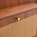 The Modern Minimalist Shoe Cabinet, Suitable For A Variety Of Styles Including Nordic, Japanese, And Industrial - Walnut