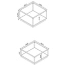 Renee - 2 Piece Square Coffee Table Set - Rose Brass