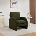 Modern Sherpa Upholstered Accent Chair, Comfortable Living Room Armchair, Lounge Chair For Bedroom, And Office