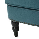 Harrison - Tufted Club Chair With Plush Cushion And Studded Trim - Dark Teal