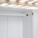 Loft Bed With Bookshelf, Drawers, Desk, And Wardrobe