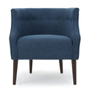 Contemporary Upholstered Club Chair With Button Tufting