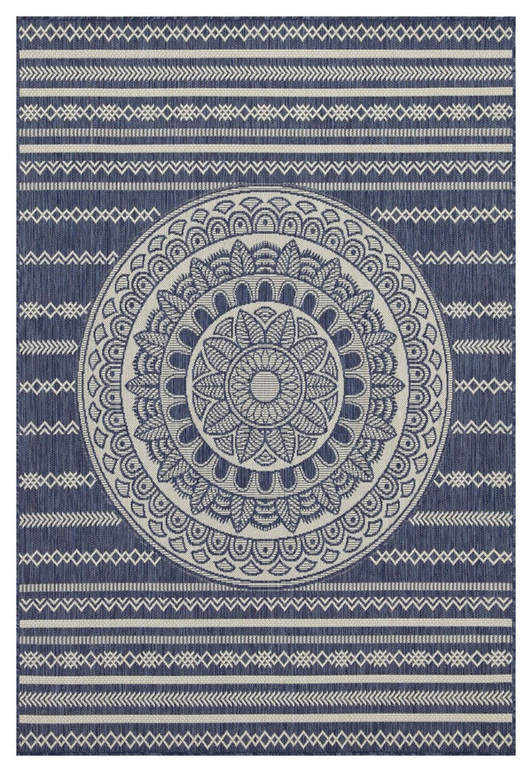 Sunshine - 5'3" X 7'3" Indoor, Outdoor Area Rug - Blue - Polypropylene