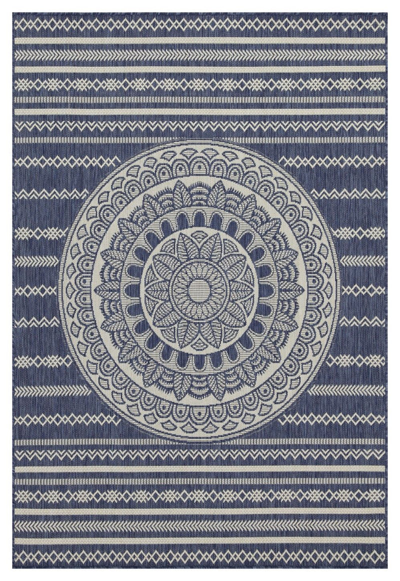 Sunshine - 5'3" X 7'3" Indoor, Outdoor Area Rug - Blue - Polypropylene