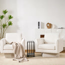 360° Modern Swivel Accent Chair Round Armchair, Thick Padded Single Lounge Sofa Upholstered Comfy