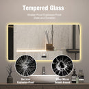 Frameless Bathroom Mirror With Light, LED Backlit, Tri Color Dimming, Anti Fog, Smart Sensor - Silver