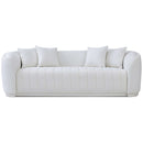 Markus - Mid-Century Modern Luxury Tight Back Couch - White