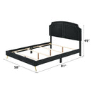 Zeena - Full Bed - Black Velvet - Atlantic Fine Furniture Inc
