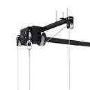 Overhead Garage Storage Rack 4 X 4 Ft For High Ceilings, With Safety Lock - Black