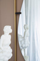 Poppy Mirror With Metal Frame Contemporary Design For Bathroom, Entryway Wall Decor