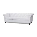Chesterfield Style 3 Seater Sofa With Deep Button Tufting