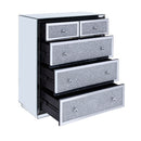 Noralie - Console Cabinet - Faux Diamonds & Mirrored