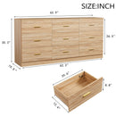 Modern Drawer Dresser For Bedroom, Ample Storage Wide Chest Of Drawers
