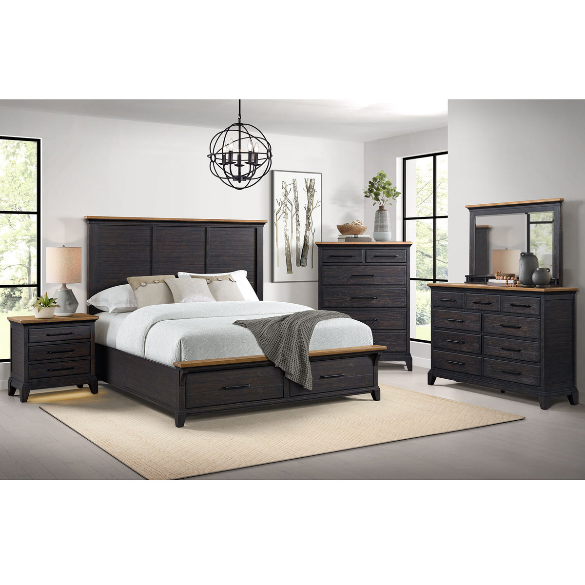 Montrose Storage Bedroom Set in Dark Brown by Elements International, view 12