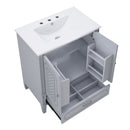 Vintage Style Bathroom Vanity With Sink, Multi Functional Storage, Soft-Closing Door