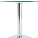 Modern Minimalist Round Dining Table With Glass Top