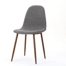 Modern Minimalist Fabric Dining Chair With Iron Legs