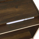 Transitional Nightstand With Dual USB Charging And Motion Sensor Light