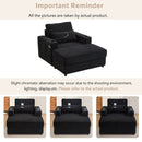 Modern Style Armchair Chaise Lounge Sofa Couch With Movable Storage Ottoman, USB Ports, Cup Holders, Phone Holder, Side Pockets