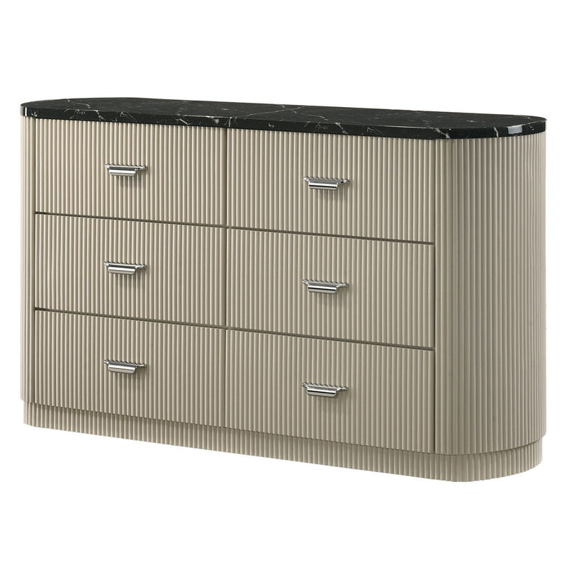 Travonte - Dresser - Gray / Beige