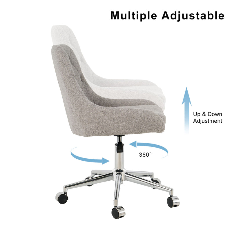 Adjustable And Space-Saving Chair With Golden Electroplated Legs